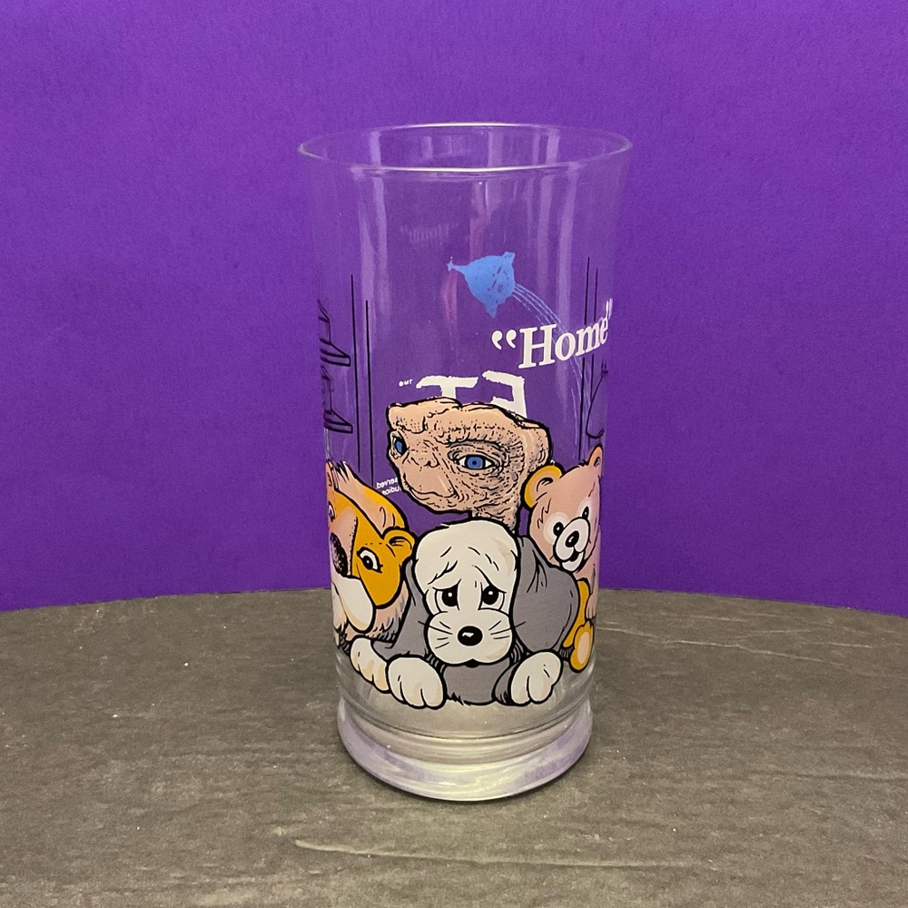 VINTAGE 1982 E.T. PIZZA HUT COLLECTIBLE GLASS